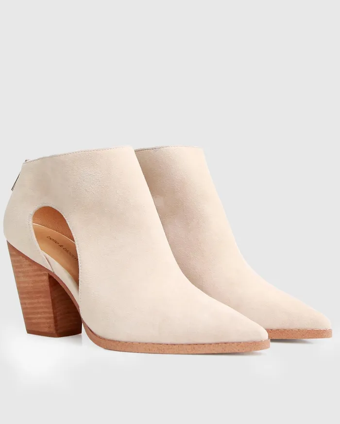 Women Shoes Belle and Bloom Midnight Special Suede Ankle Boot 8211 Sand