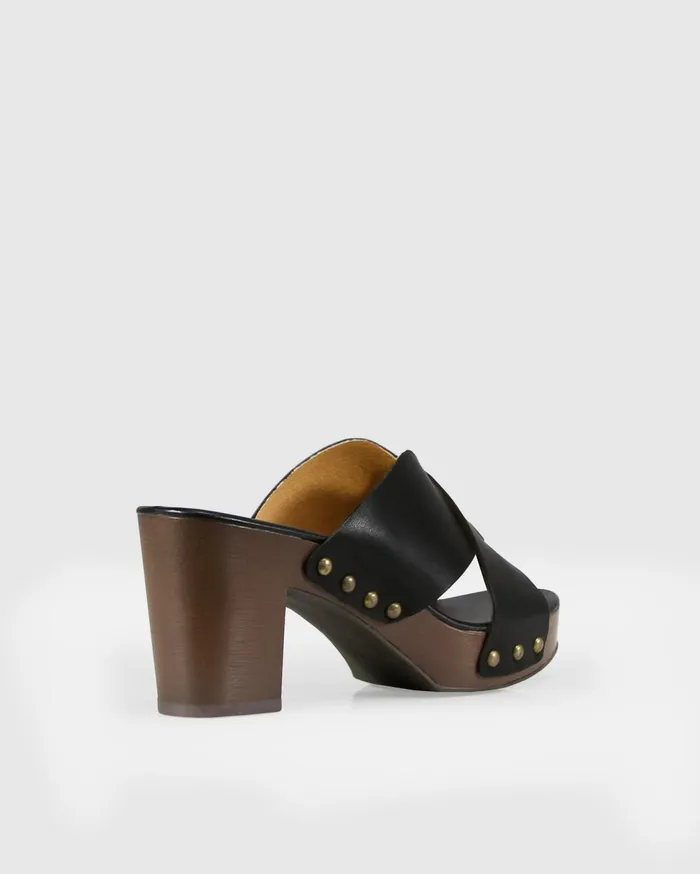 Women Shoes Belle and Bloom Midtown Clog Mule 8211 BlackChocolate