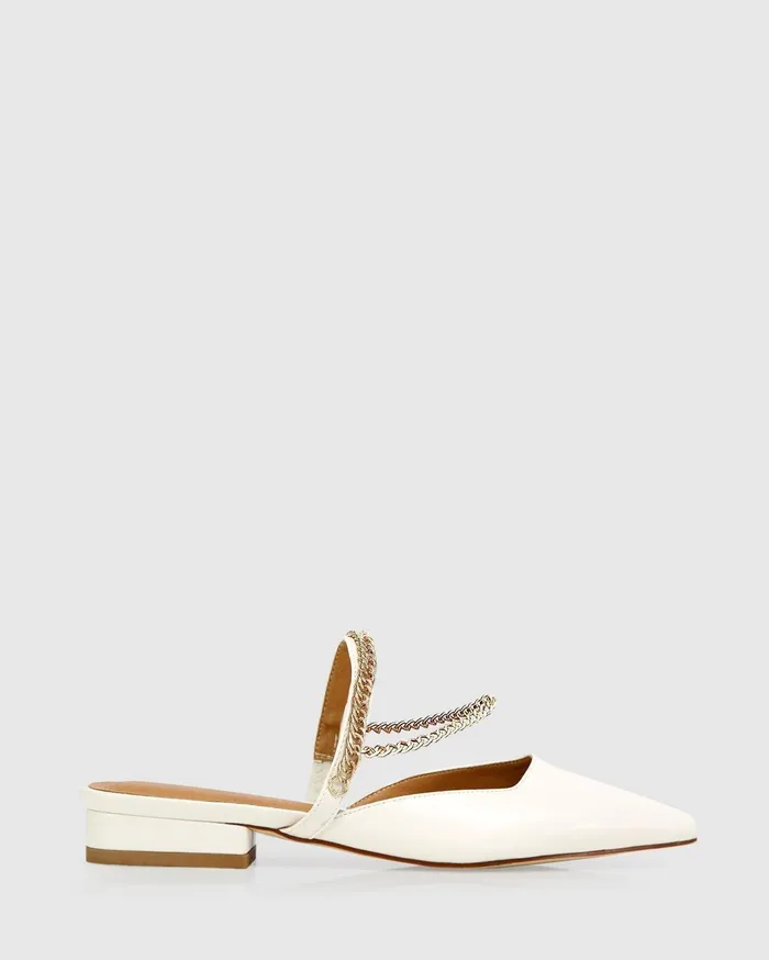 Women Shoes Belle and Bloom On The Go Leather Flat 8211 Cream