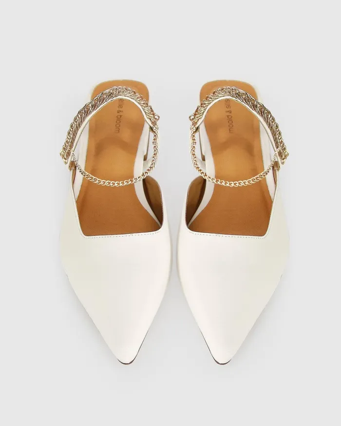 Women Shoes Belle and Bloom On The Go Leather Flat 8211 Cream