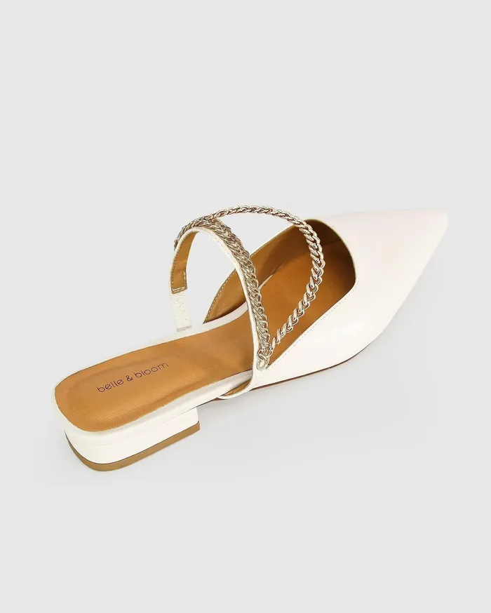 Women Shoes Belle and Bloom On The Go Leather Flat 8211 Cream