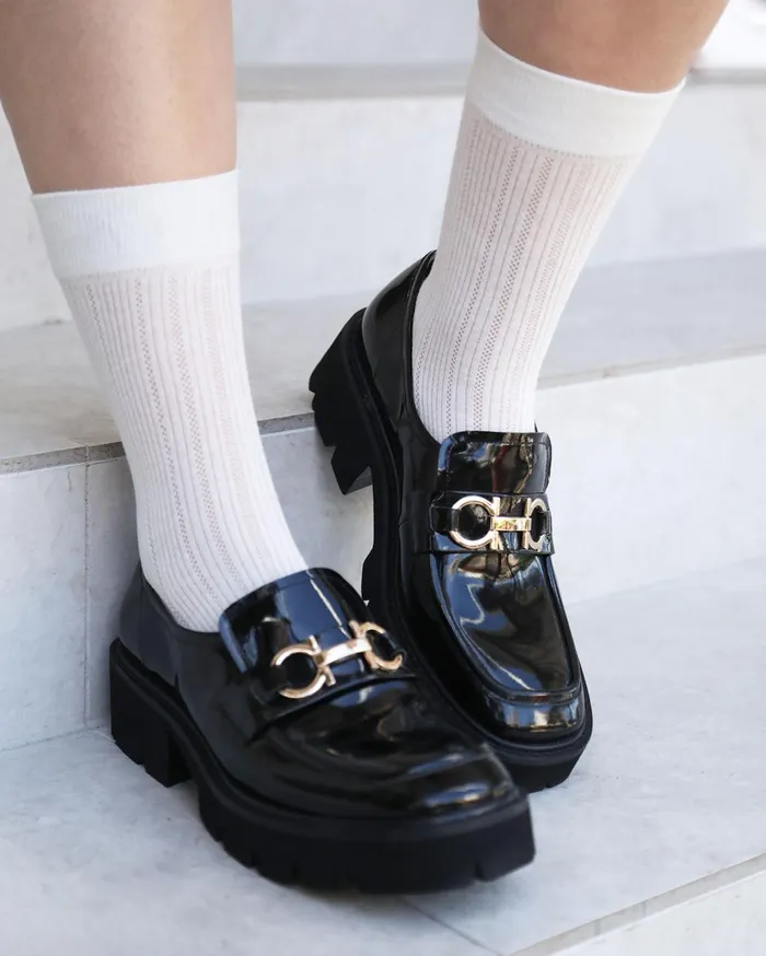 Women Shoes Belle and Bloom Wishing Well Loafer 8211 Black Patent