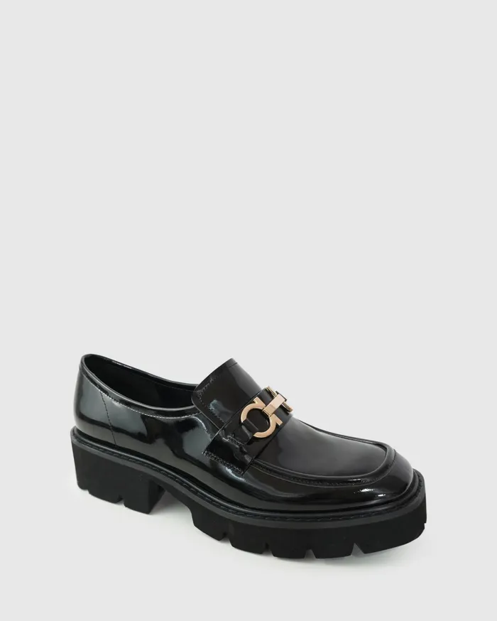 Women Shoes Belle and Bloom Wishing Well Loafer 8211 Black Patent