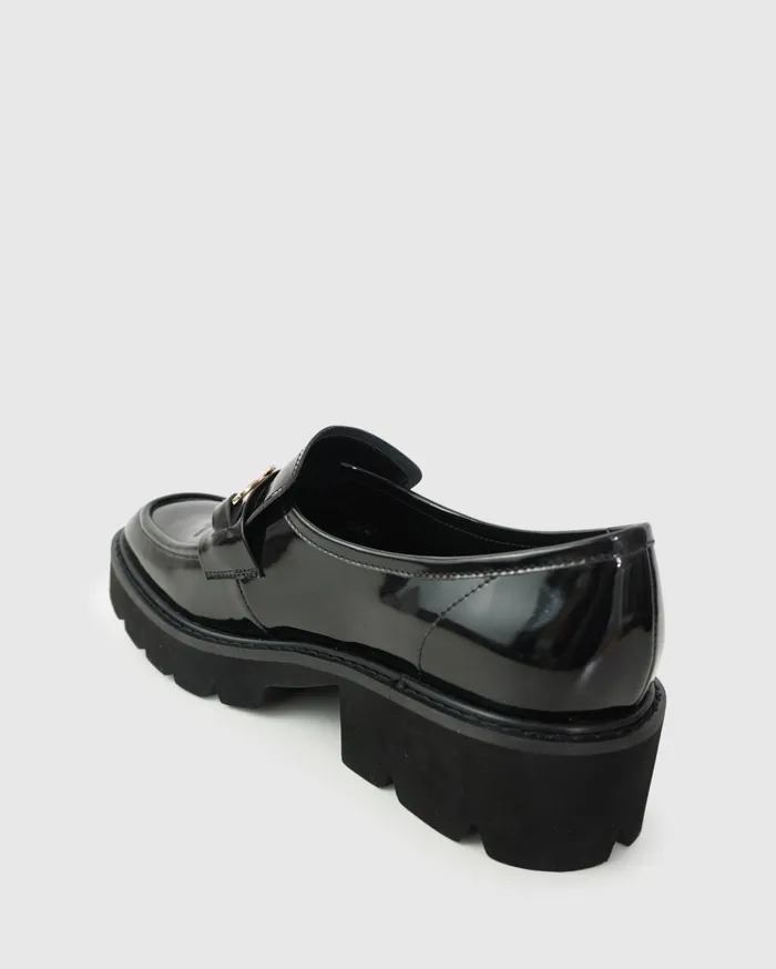 Women Shoes Belle and Bloom Wishing Well Loafer 8211 Black Patent