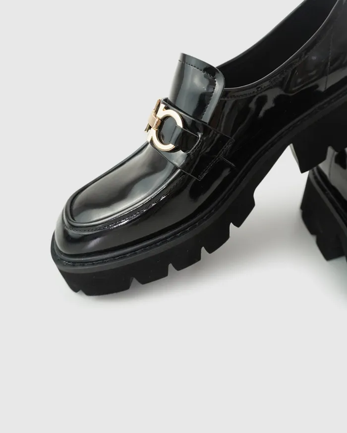 Women Shoes Belle and Bloom Wishing Well Loafer 8211 Black Patent