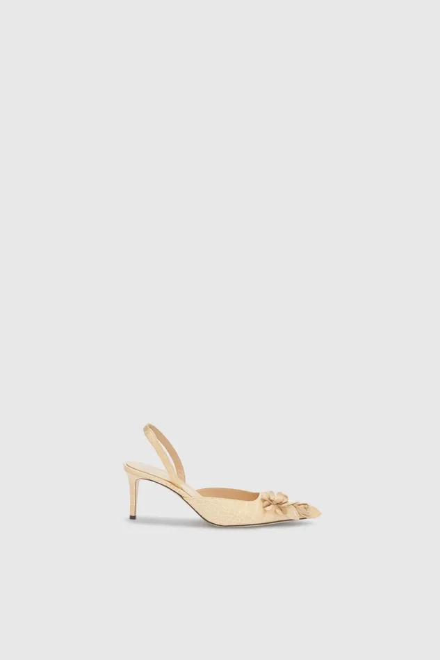 Women Shoes Ermanno Scervino Designer Crocodile Print Calfskin Slingback 8211 Ermanno Scervino White Women Shoes Ermanno Scervino Designer Crocodile Print Calfskin Slingback 8211 Ermanno Scervino White