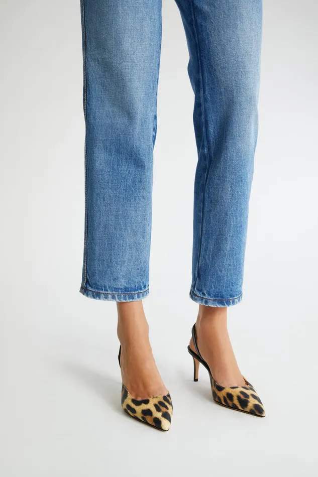 Women Shoes Ermanno Scervino Designer Slingback With Animal Print 8211 Ermanno Scervino Leopard Print