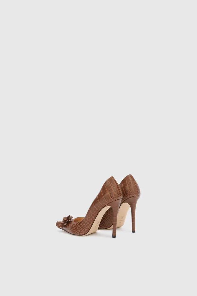 Women Shoes Ermanno Scervino Designer Suede Pump With Stiletto Heel 8211 Ermanno Scervino Brown