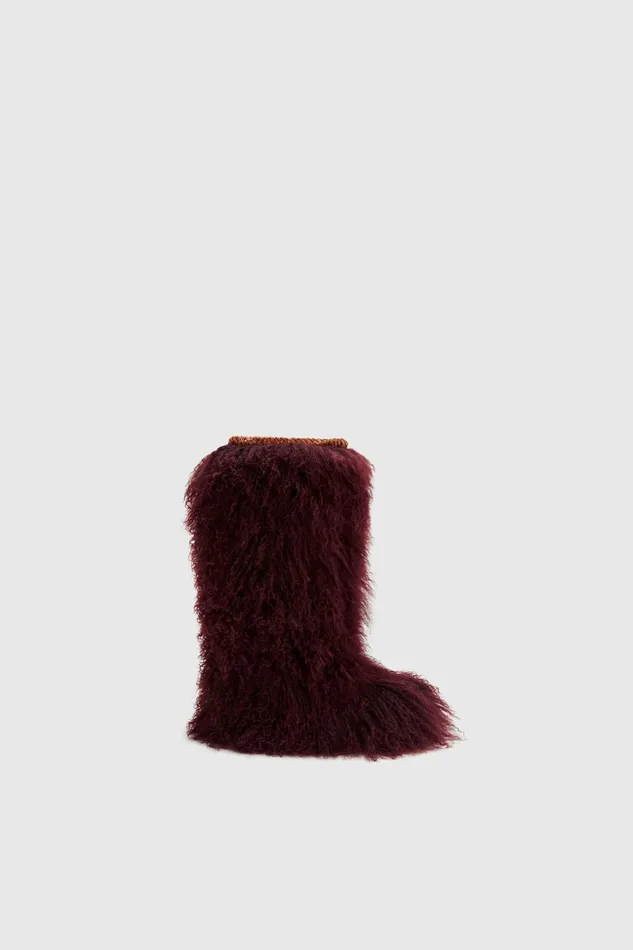 Women Shoes Ermanno Scervino Mongolian Fur Boot With Handmade Details