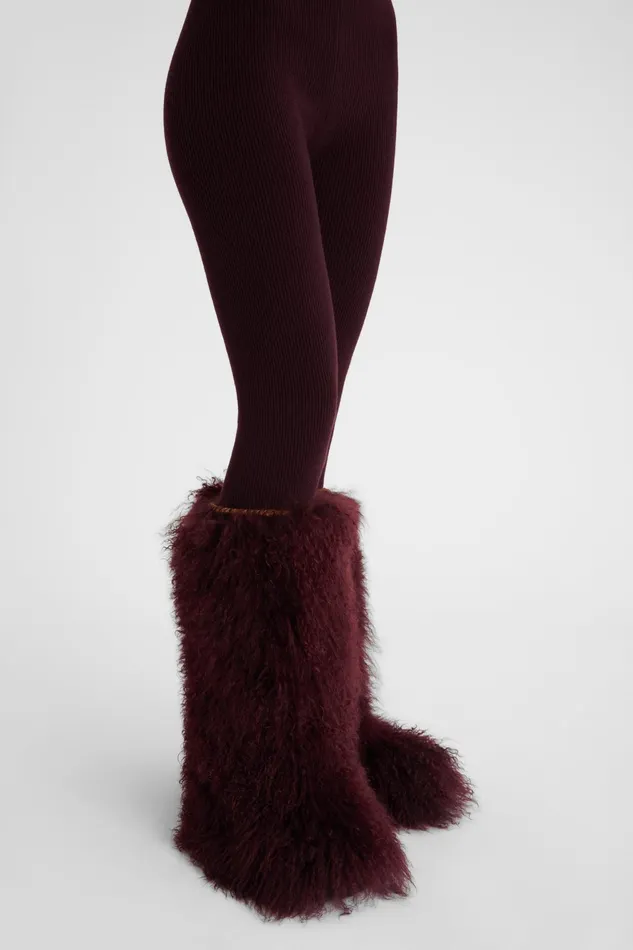 Women Shoes Ermanno Scervino Mongolian Fur Boot With Handmade Details