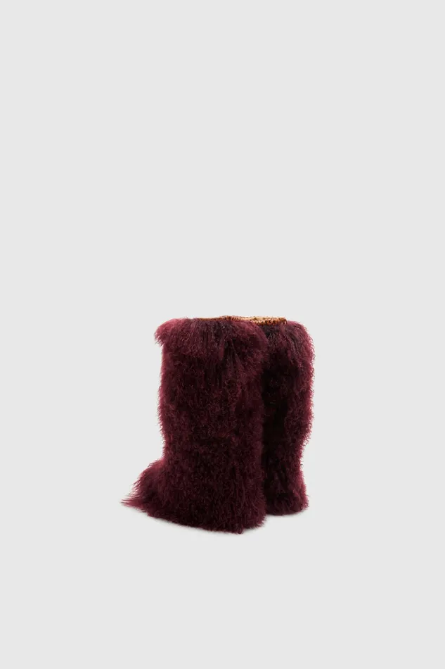 Women Shoes Ermanno Scervino Mongolian Fur Boot With Handmade Details