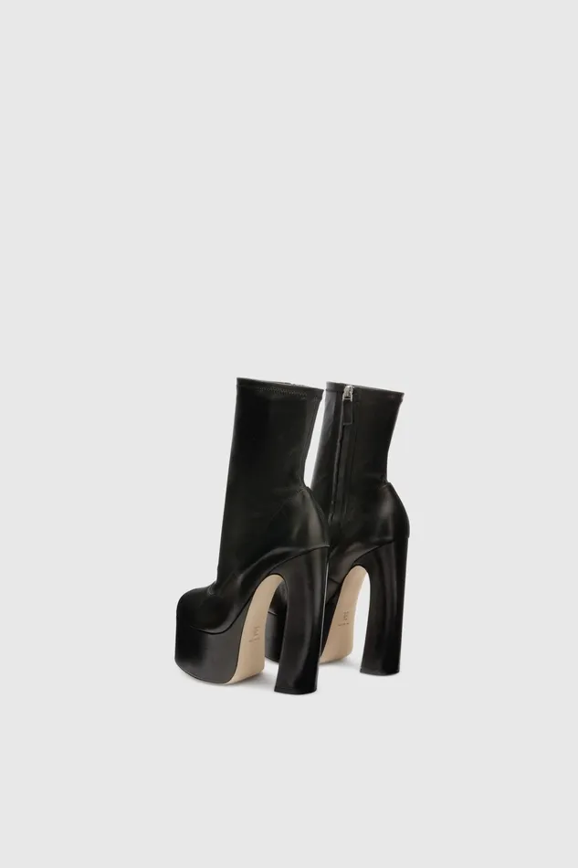 Women Shoes Ermanno Scervino Nappa Leather Ankle Boot Black