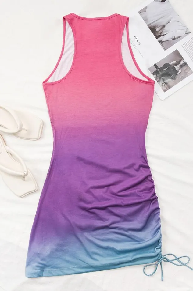 Women Short Dresses Cupshe Beachy Ombre Bodycon Mini Dress Multicolor