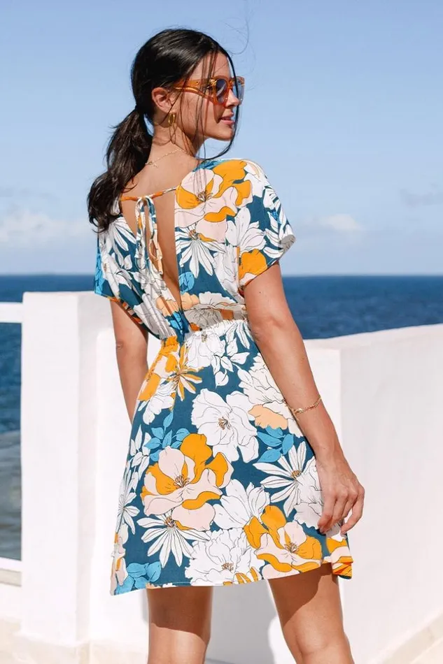Women Short Dresses Cupshe Jena Floral Vneck Dress Multicolor