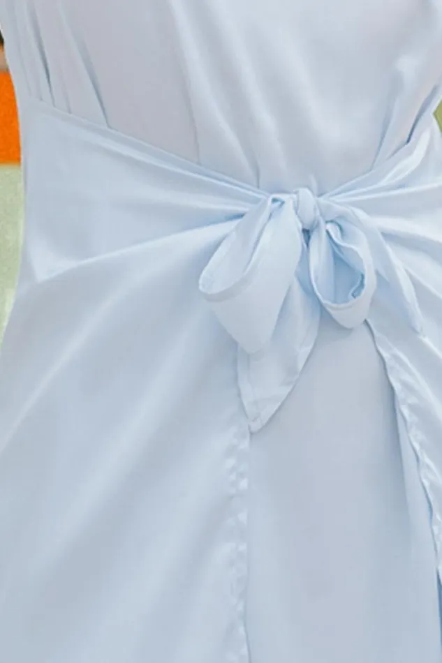 Women Short Dresses Cupshe Kalani Scoop Zipper Fitted Waisted Dress Blue