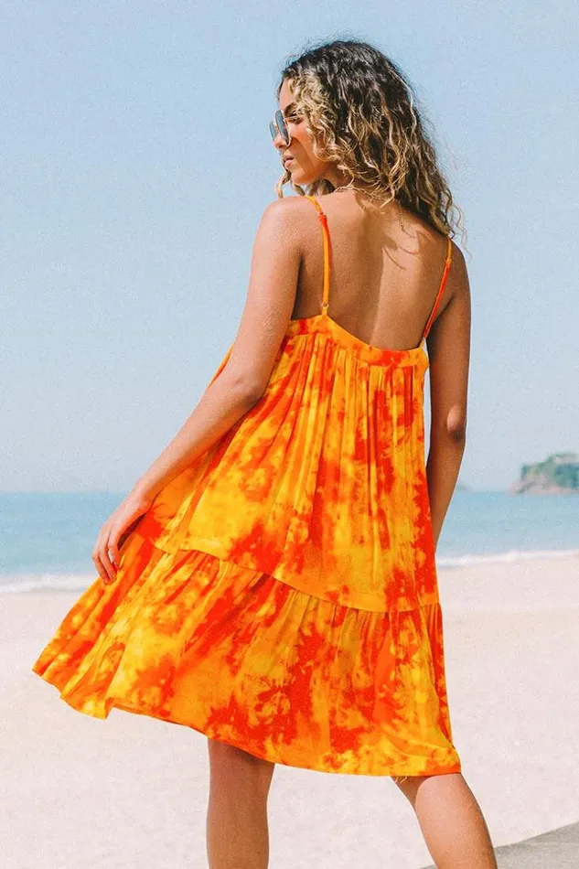 Women Short Dresses Cupshe Lilliana Ruffle Adjustable Straps Dress Multicolor