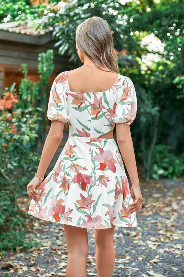 Women Short Dresses Cupshe Lucky Bay Floral AShape Dress Multicolor