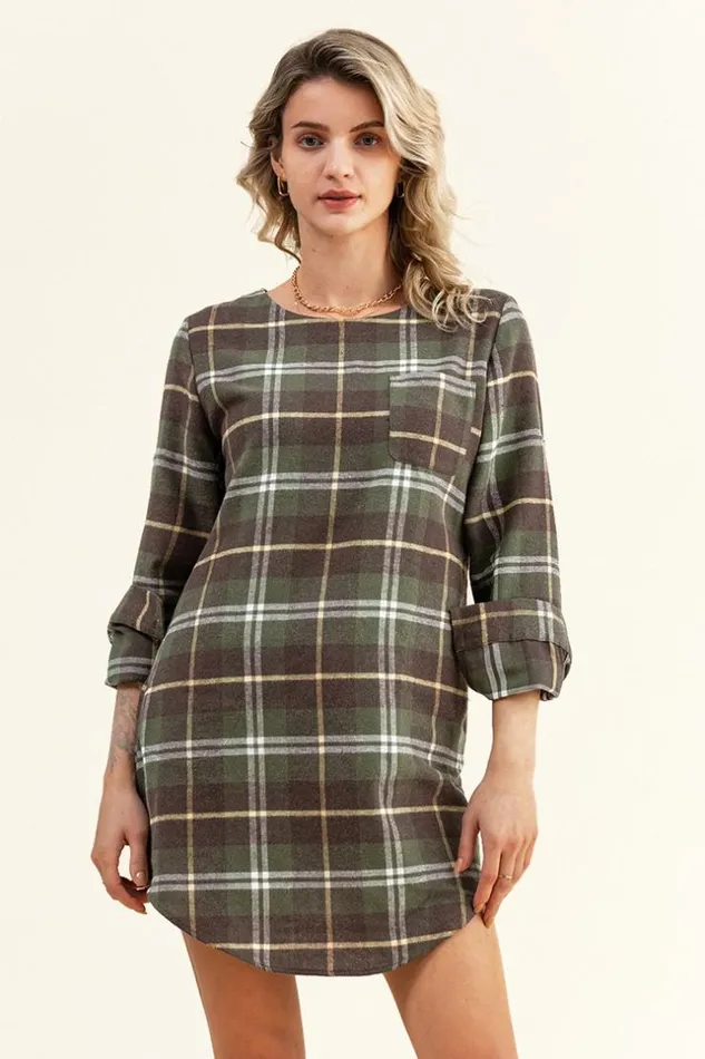 Women Short Dresses Cupshe Moriah Gingham Curved Hem Short Dress Multicolor