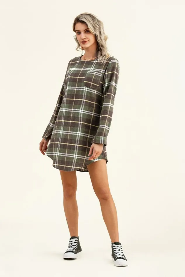 Women Short Dresses Cupshe Moriah Gingham Curved Hem Short Dress Multicolor