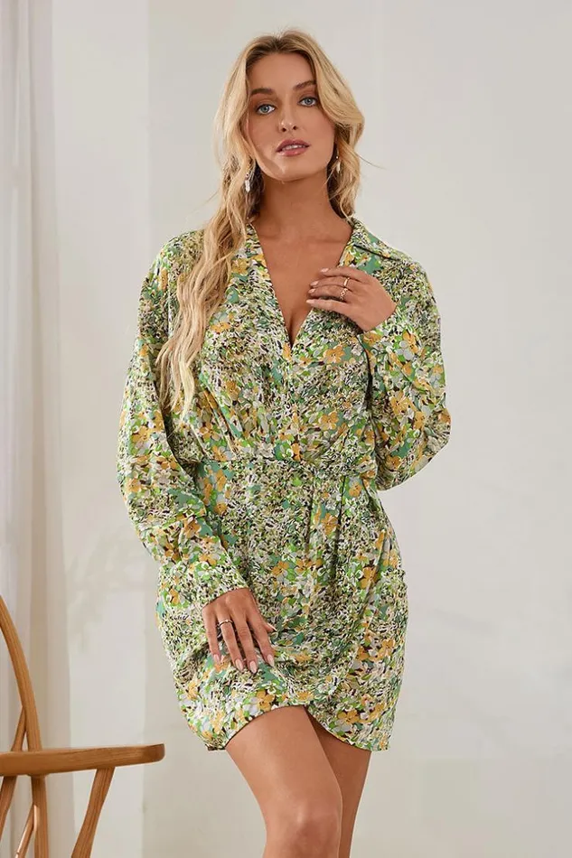 Women Short Dresses Cupshe Rayne Ditsy Fitted Waisted Shirt Collar Dress Multicolor Women Short Dresses Cupshe Rayne Ditsy Fitted Waisted Shirt Collar Dress Multicolor
