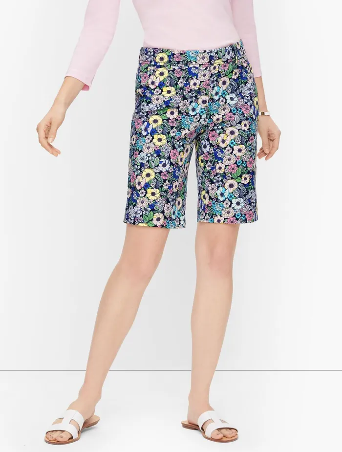 Women Shorts Talbots PERFECT SHORTS India Ink Multi