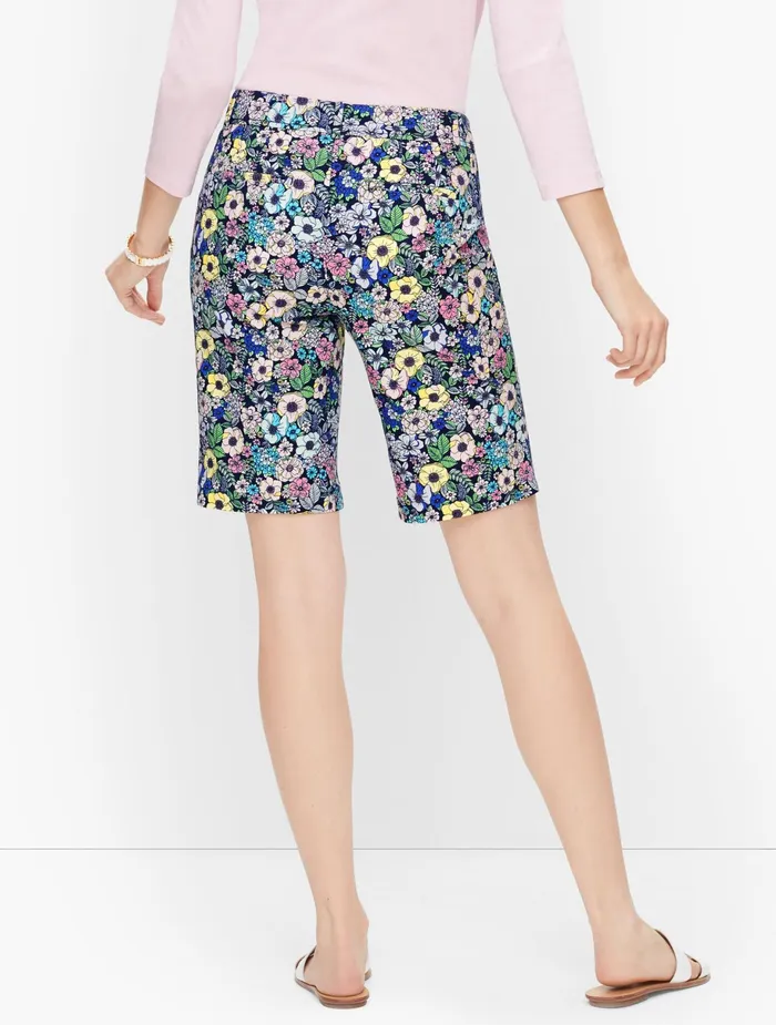 Women Shorts Talbots PERFECT SHORTS India Ink Multi