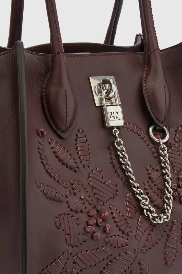 Women Shoulder Bags Ermanno Scervino Leather Bag Handcrafted In Bordeaux Maggie 8211 Ermanno Scervino Bordeaux