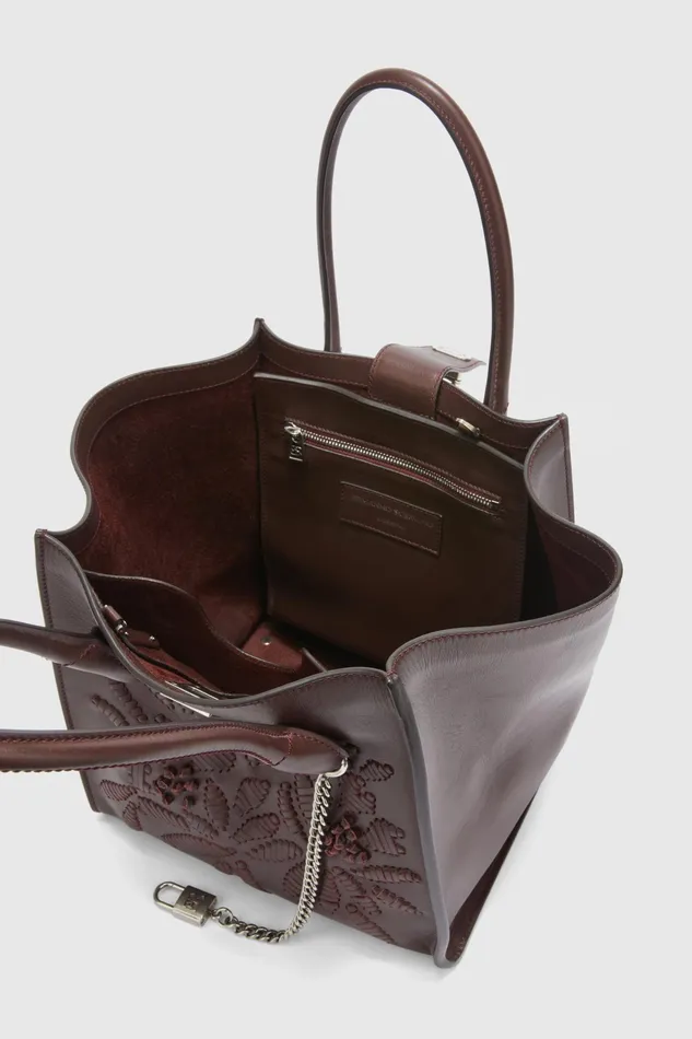 Women Shoulder Bags Ermanno Scervino Leather Bag Handcrafted In Bordeaux Maggie 8211 Ermanno Scervino Bordeaux