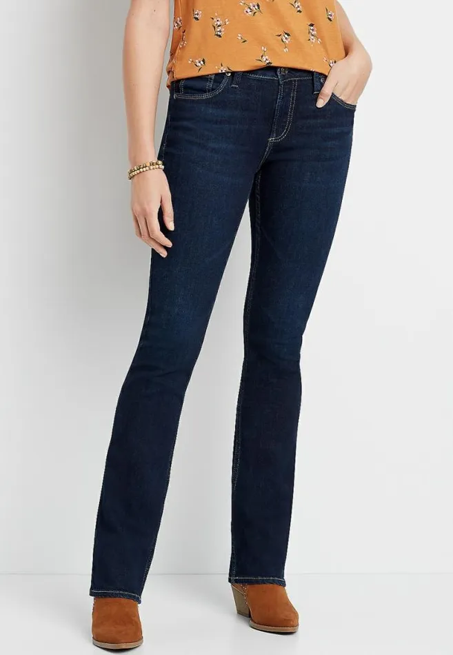 Women Silver Jeans Co Avery High Rise Dark Slim Boot Jean Maurices Jeans