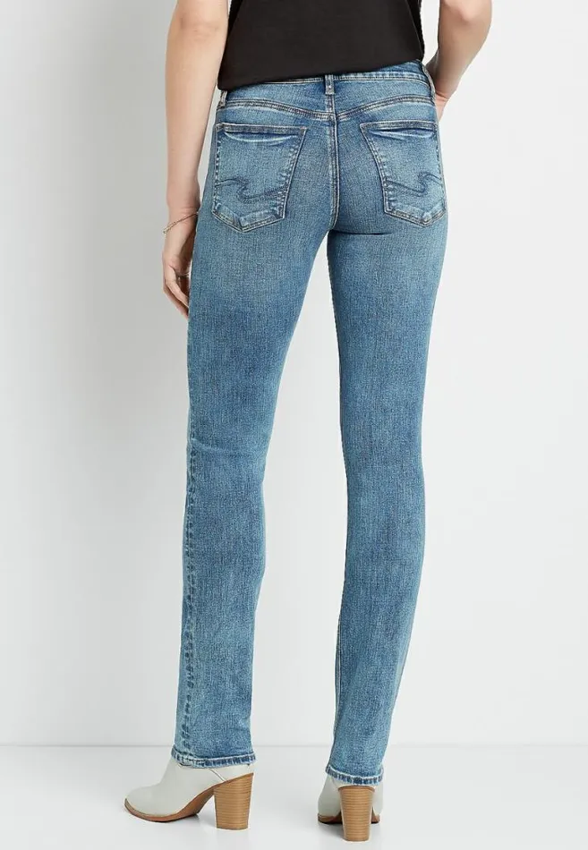 Women Silver Jeans Co Avery High Rise Medium Straight Leg Jean Maurices Jeans