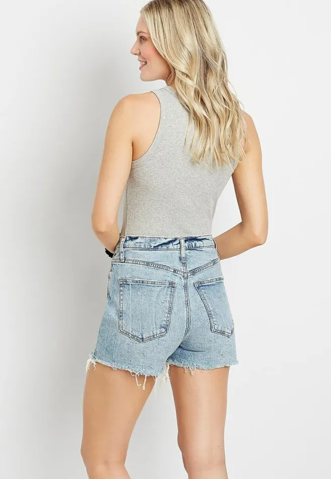 Women Silver Jeans Co High Rise Light Ripped 3In Short Maurices Bottoms