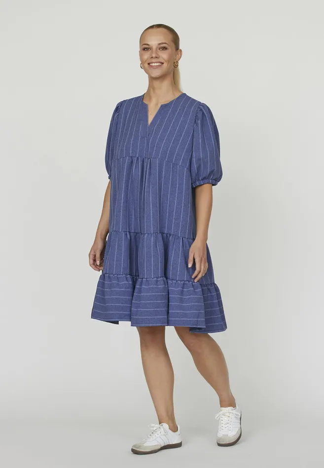 Women Sisters Point Dresses CASSIEDR1 D Blue Pinstripe