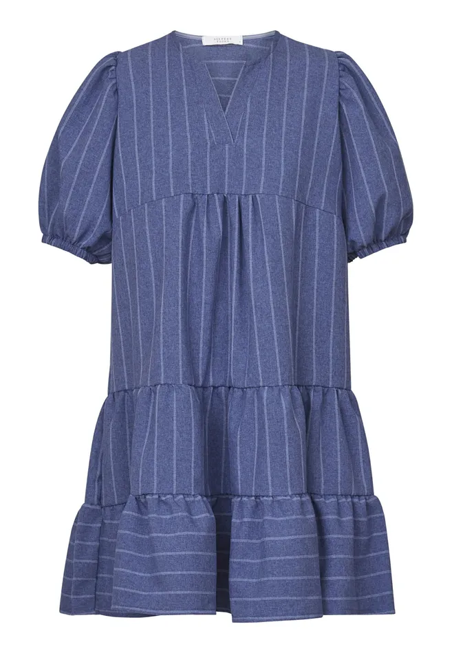 Women Sisters Point Dresses CASSIEDR1 D Blue Pinstripe