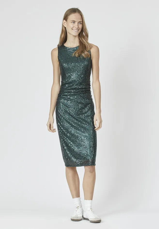 Women Sisters Point Dresses ESMEDR7 D Green