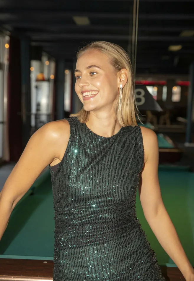 Women Sisters Point Dresses ESMEDR7 D Green