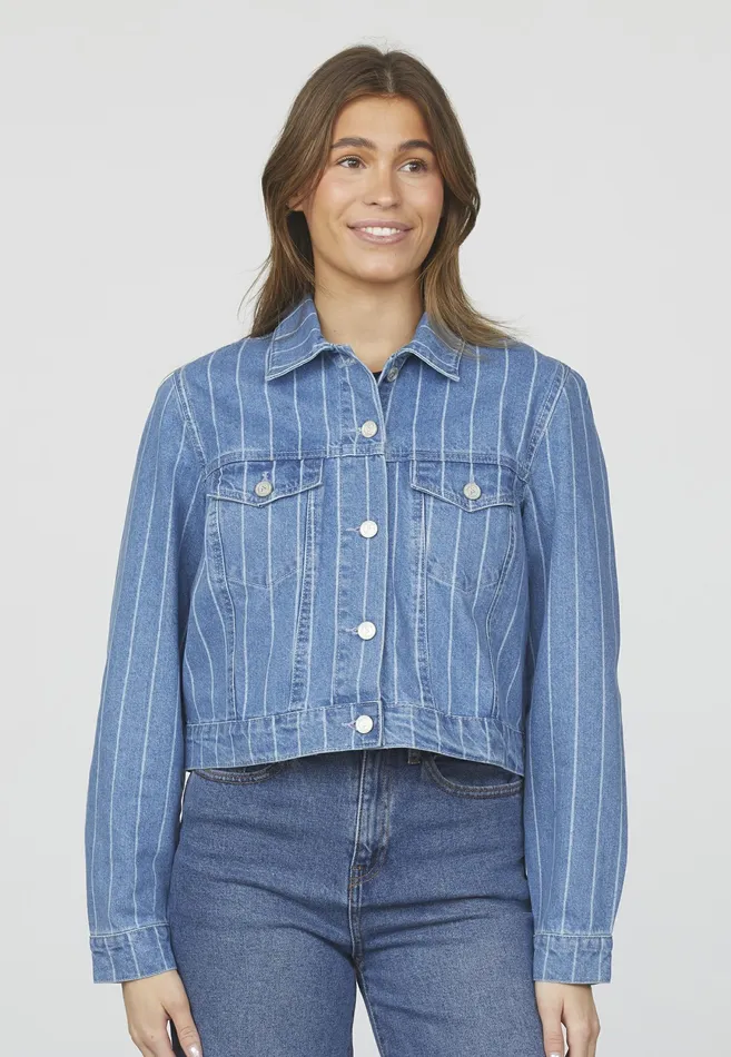 Women Sisters Point Jackets and Waistcoats OBITAJA Medium Bluestripe