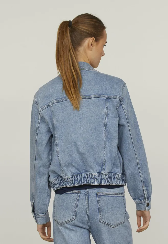 Women Sisters Point Jackets and Waistcoats OVOJA1 L Blue Usedpearls