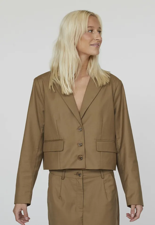 Women Sisters Point Jackets and Waistcoats VILSABL Taupe