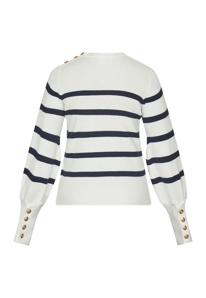 Women Sisters Point Knitwear HANISTRIPE1 Creammidnight