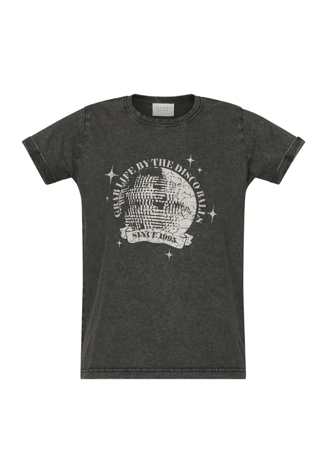 Women Sisters Point Tshirts HERMSS46 D Grey Washwhite