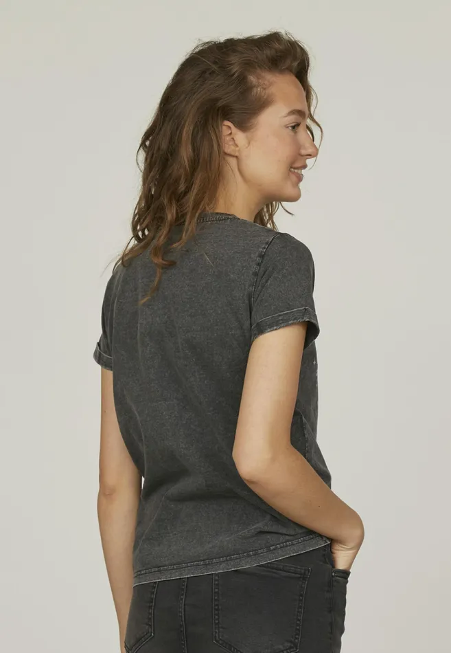 Women Sisters Point Tshirts HERMSS46 D Grey Washwhite