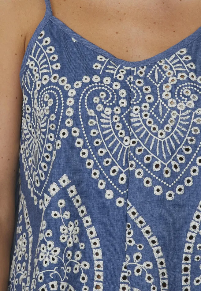 Women Sisters Point Tops GILMAST Denim Bluecream