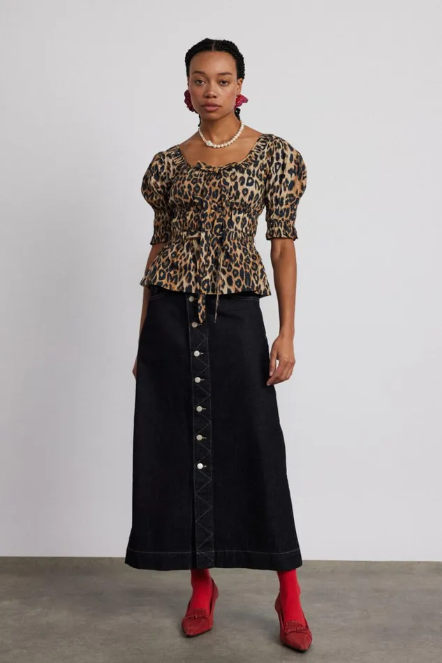 Women Skirts Damson Madder Charley Denim Skirt 8211 Dark Indigo