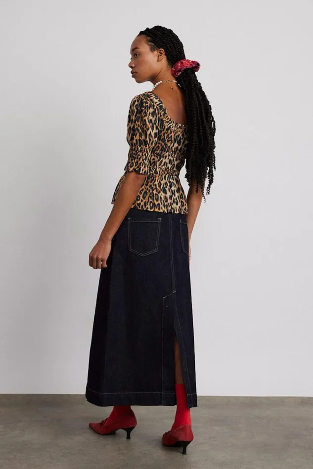 Women Skirts Damson Madder Charley Denim Skirt 8211 Dark Indigo