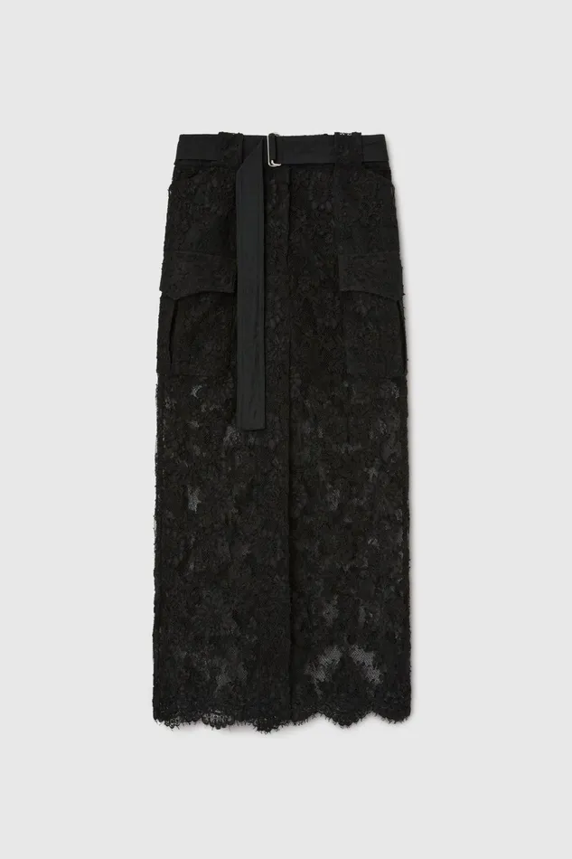 Women Skirts Ermanno Scervino Black Lace Midi Skirt With Pockets 8211 Ermanno Scervino Black Women Skirts Ermanno Scervino Black Lace Midi Skirt With Pockets 8211 Ermanno Scervino Black