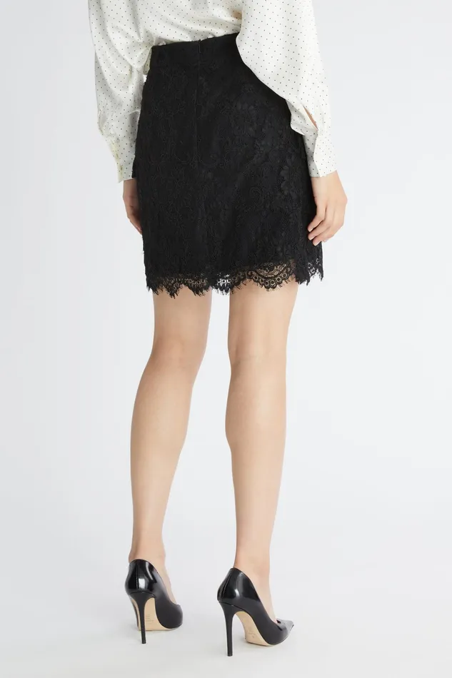 Women Skirts Ermanno Scervino Designer Rebrod Lace Mini Skirt 8211 Ermanno Scervino Black