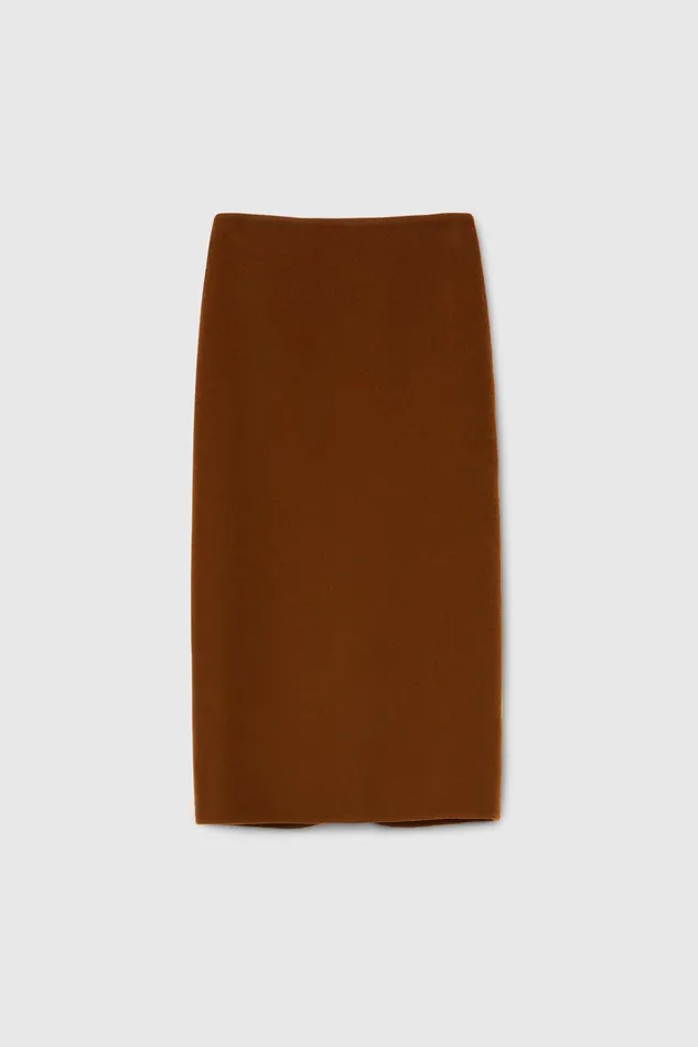 Women Skirts Ermanno Scervino Elegant Brown Wool Pencil Skirt 8211 Ermanno Scervino Brown Women Skirts Ermanno Scervino Elegant Brown Wool Pencil Skirt 8211 Ermanno Scervino Brown