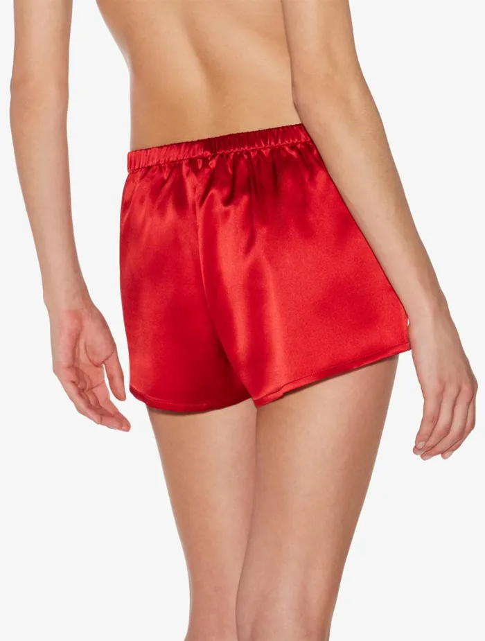 Women Sleep Shorts and Trousers La Perla Garnet Silk Pajama Shorts