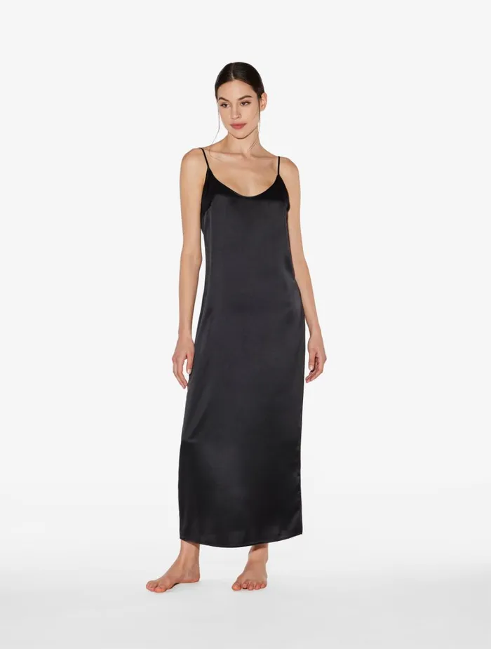 Women Slips and Dresses La Perla Black Silk Long Slip