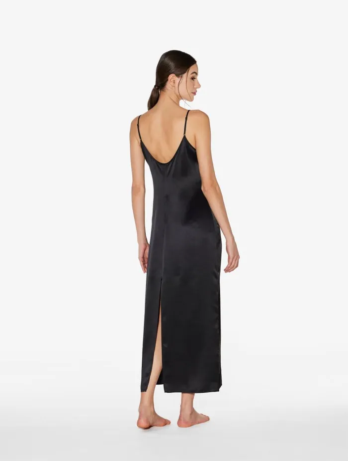 Women Slips and Dresses La Perla Black Silk Long Slip